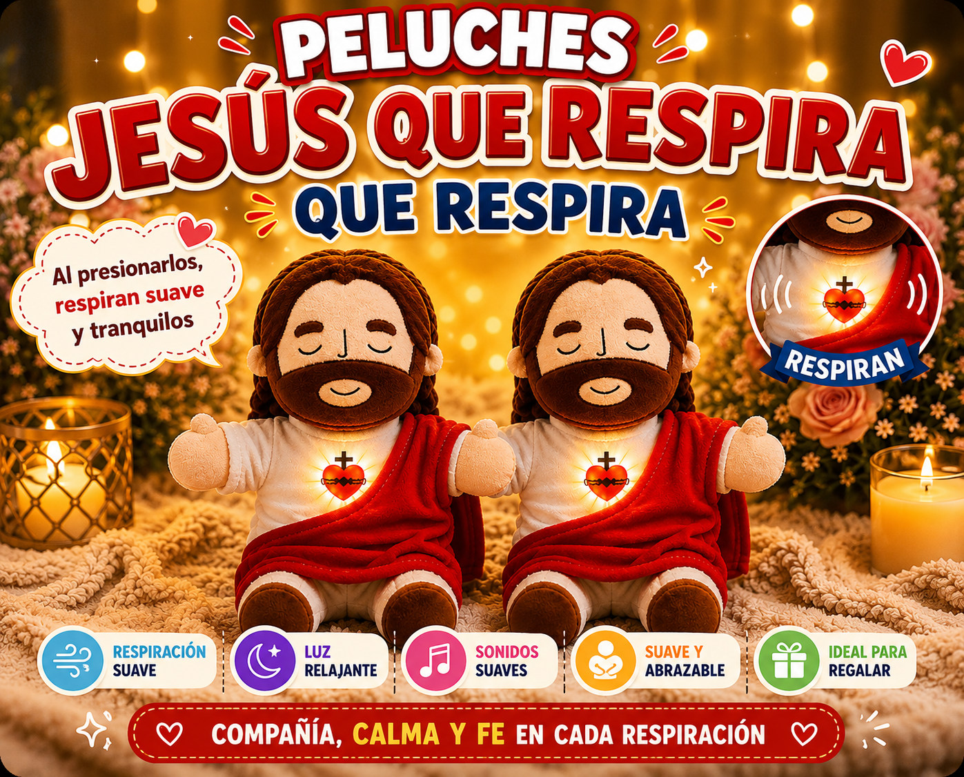 PELUCHE DE JESÚS QUE RESPIRA